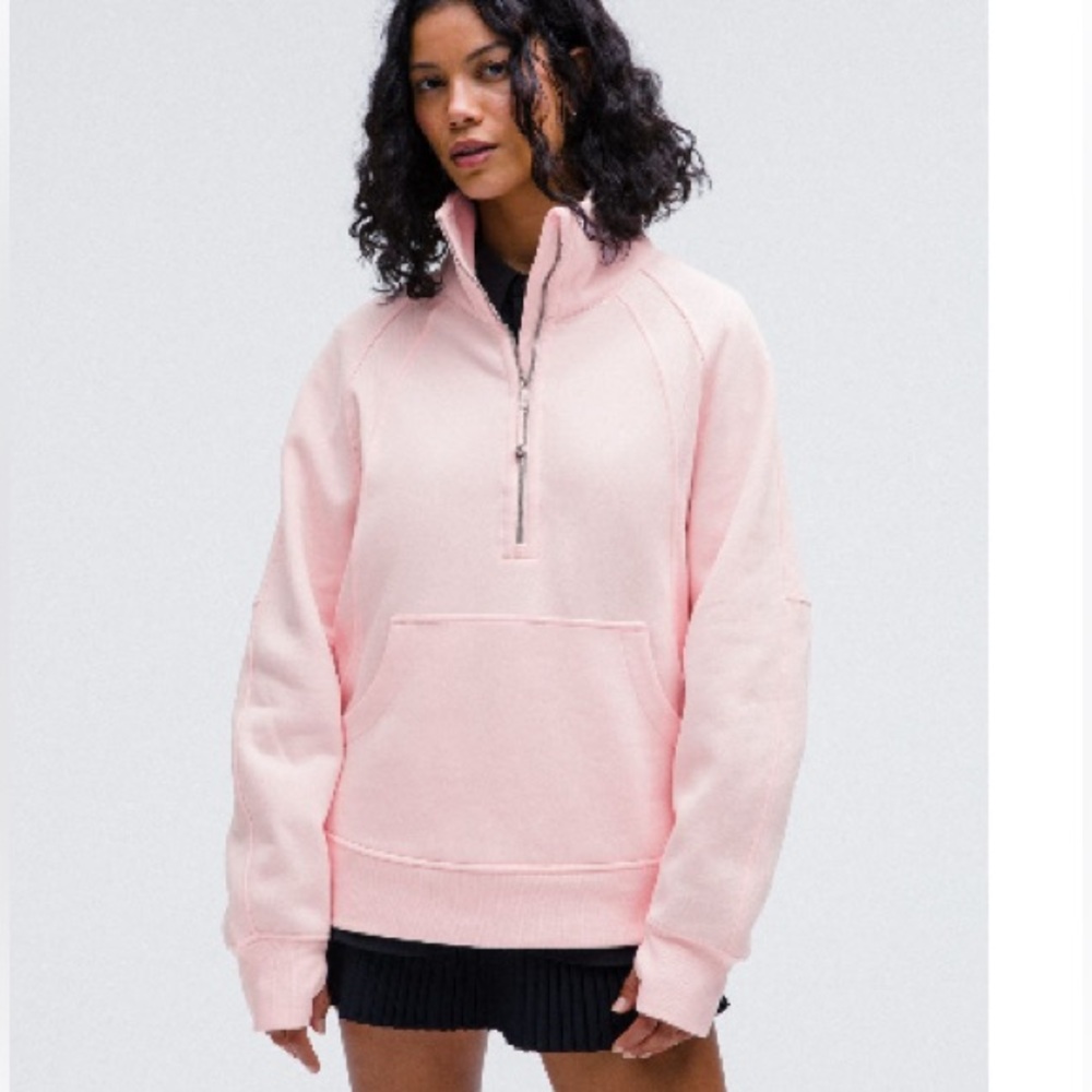 Lululemon Scuba half zip Strawberry Milkshake